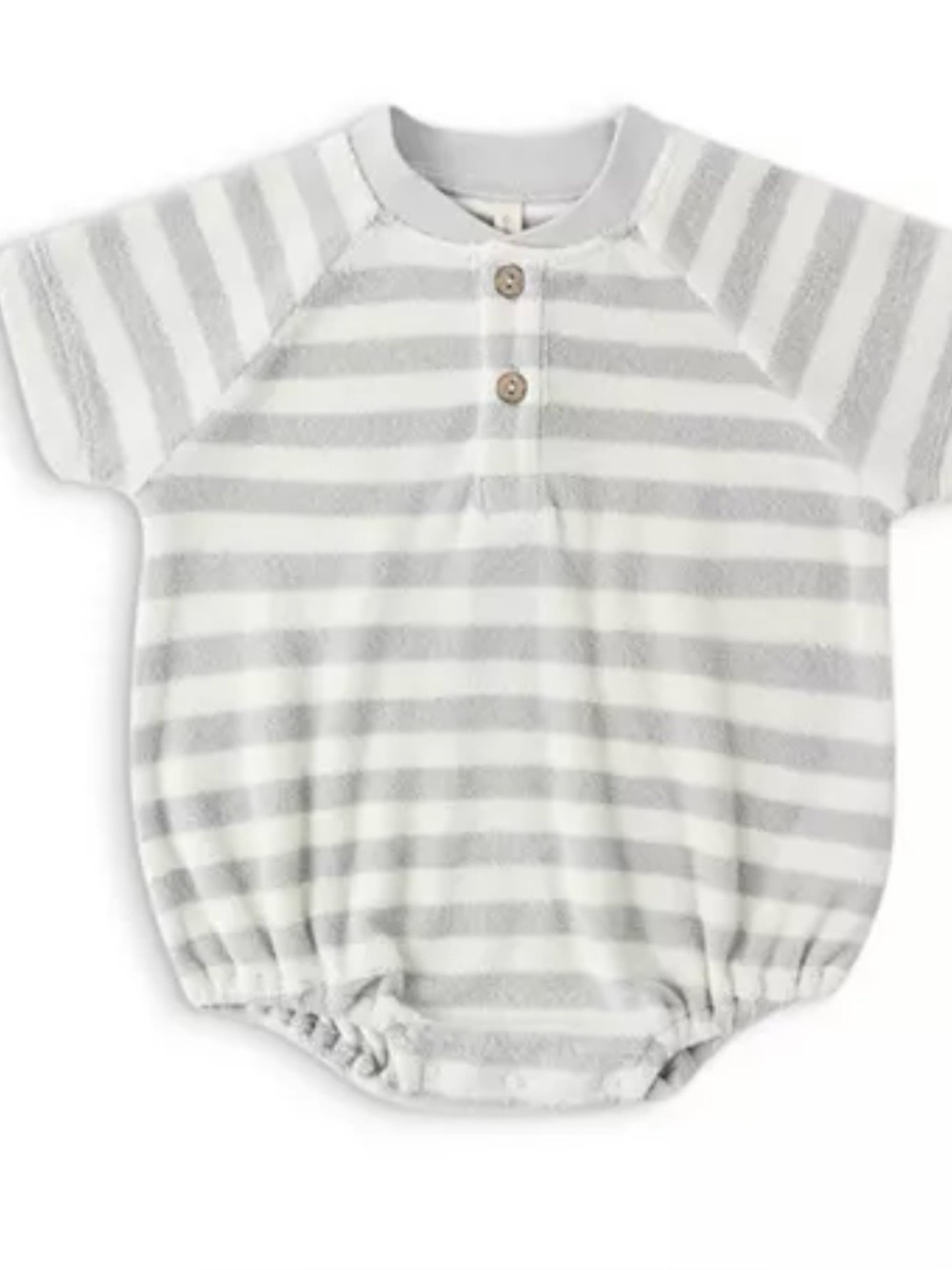 NWT Quincy Mae Terry Henley Striped Romper